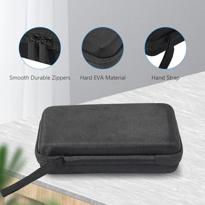 ProCase Large Hard Travel Electronic Organizer Case for MacBook Power Adapter Chargers Cables Tech Organizer Hard Drive USB Flash Disk SD Card Portable Electronics Accessories Bag -Black