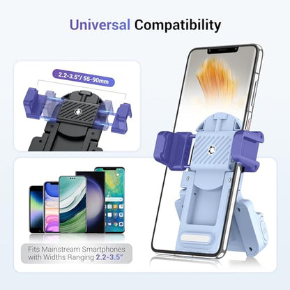 Phone Camera Grip Smartphone Photography Shooting Clip with Tripod Mount & Detachable Wireless Shutter Remote Control, Phone Selfie Grip Handle Stand for iPhone Samsung Android Phone Vlog Video Blue - color: Blue