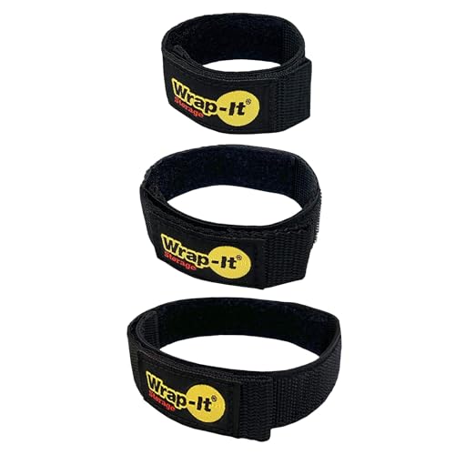 Quick-Straps by Wrap-It Storage - Assorted 20-Pack Black - Hook and Loop Hose and Cable Organizers - color: Black, size: Assorted 20-Pack