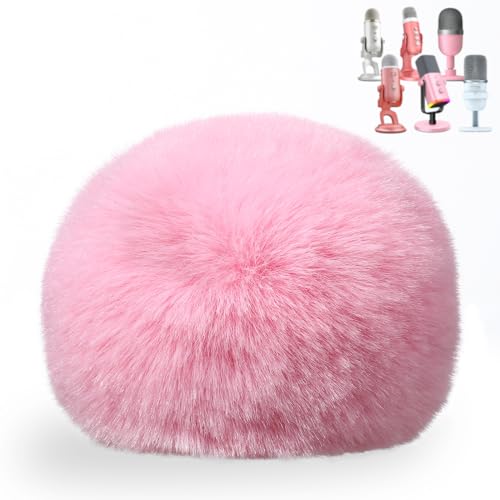 ZealSound Blue Yeti Pop Filter, Furry Microphone Windscreen Foam Cover for Yeti, Yeti X, Yeti Nano, Yeti Pro, ZealSound K66, AM8, SoloCast, Razer Seiren Mini & More USB Mics for Podcasting, Pink - color: Pink