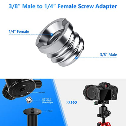 Neewer Camera Screw Adapter, 22 Pieces 1/4” to 1/4” and to 3/8” Tripod Mount Screw Adapter Converter Set for Camera Mount, Monopod, Ball Head, Flash Light Stand, Tripod — ST29 - style: ST29