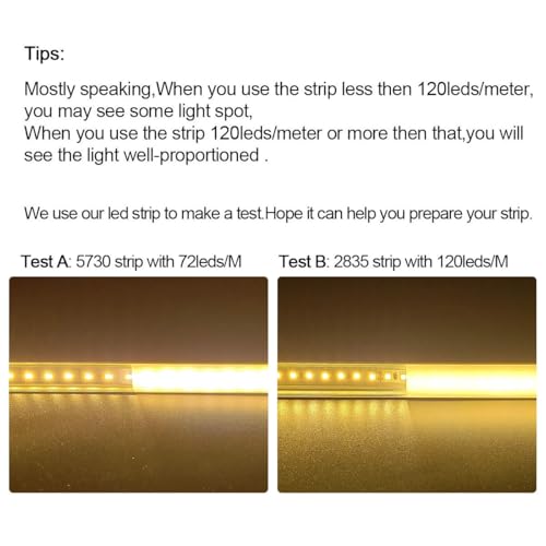 HAMRVL 6-Pack 1ft/30cm 16x16mm Led Aluminum Channel System with Cover V Shape, Led Strip Light Diffuser Track with End Caps Mounting Clips Accessories,Aluminum Profile for Led Strip Lights for Indoor
