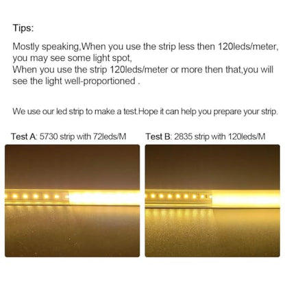 HAMRVL 6-Pack 1ft/30cm 16x16mm Led Aluminum Channel System with Cover V Shape, Led Strip Light Diffuser Track with End Caps Mounting Clips Accessories,Aluminum Profile for Led Strip Lights for Indoor