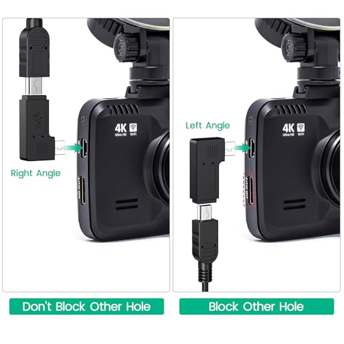 weishan 11.5ft Mini USB Charger Cable for Rexing V1 V3 V5 & Rove R2 Dashcam Rear View Mirror Camera