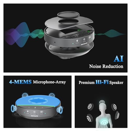 All-in-One Conference Room PTZ Camera 4K UHD System, Video Conference Camera with 10X Optical Zoom and Bluetooth Speakerphone&Microphones, Easy Setup for Church and Meeting - style: 10X ZOOM + Speakerphone