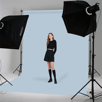 Dusty Blue Photo Backdrop for Photoshoot Photography Background Studio Blue Aura Backdrop Streaming Video Shooting 3x5FT - color: Blue Aura, size: 3X5 FT