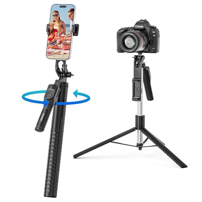 ORICO 75" Phone Tripod & Selfie Stick - 360° Rotatable Handle + Phone Holder for Multi-Angle Shooting, Wireless Remote, Extendable Stand for iPhone/Android/Camera/GoPro, Travel/Vlog/Recording - size: 75''