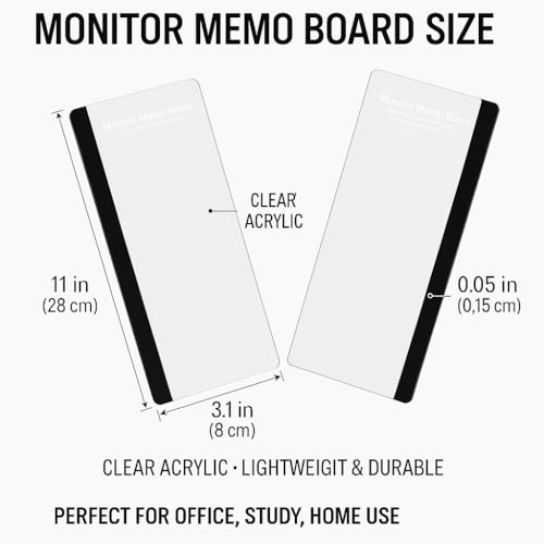 Office Desk Accessories 2 Pack Computer Monitor Memo Board Desktop Supplies Sticky Note Message Holder for Women Men Decorations Essentials Cute Stuff Things Organizer Gadgets Aesthetic Decor Gifts
