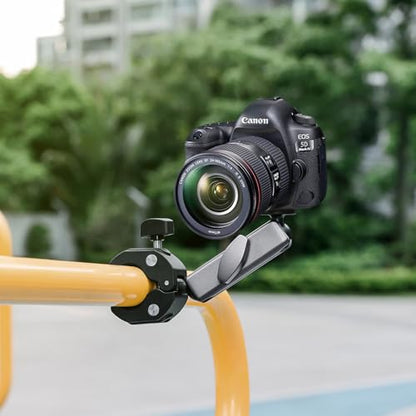 Suptig Camera Mount Super Clamp Pole Mount Tripod Clamp for Phon, Gopro Mission 1 Pro Gopro Hero 13 Hero 12 11 10 9 8 7 6 5, Gopro max2, Insta 360, DJI osmo Canon DSLR etc.