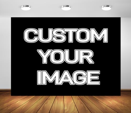 BELECO 10x10ft Fabric Custom Backdrop with Picture Logo Text Customize Your Design Personalized Background Banner Customized Backdrop Party Decor Living Room Tapestry Office Home Art Wall Hanging - size: 10x10FT