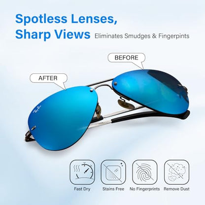 120 Count Lens Wipes for Eyeglasses, Eye Glasses Cleaner Wipes for Phone | Streak-Free & Scratch-Free Pre-moistened Lens Cleaning Wipes, Individually Wrapped Glasses Wipes for Sunglass & Touchscreens. - size: 120 Count