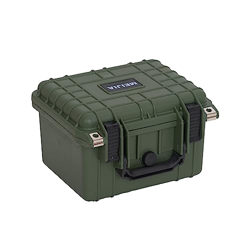 MEIJIA Portable All Weather IP67 Waterproof Camera Case,hard case with Customizable Fit Foam,Fit Use of Drones,Camera,Equipments,10.62 x9.68x6.87inches(Green) - color: Green, size: 10.62 x 9.68 x 6.87 inches