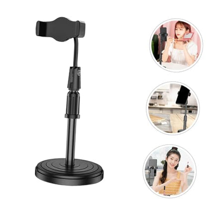 POPETPOP Adjustable Mobile Phone Stand Desk Phone Holder for Home Office Height Angle Adjustable Cellphone Stand Portable Multi-Functional for Streaming and Video Calls