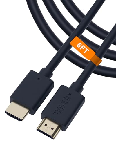 UCEC 6 Foot HDMI Cable, High Speed HDMI 48Gbps 2.1 Cord, 8K@60Hz 4K@120Hz Compatible with PS5, Fit for Xbox/TV/PC Monitor/Projector - size: 6FT