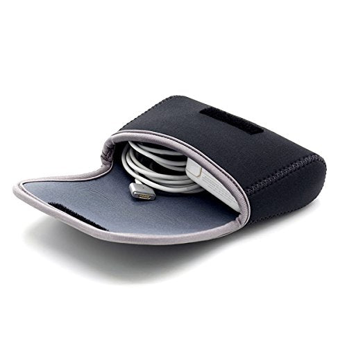 LENTION Storage Small Pouch Bag Cases for Accessories Laptop MacBook Power Adapter, Wireless Mouse, iPhone Charger, Cellphone, Power Bank, Cord Travel Cable Electronic Organizer - Dark Gray - color: Gray