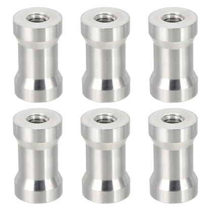 PATIKIL Camera Spigot Screws Converter 1/4" to 3/8" Female to Female, 6 Pack Tripod Screw Adapter Spigot Stud for Light Stand Hot Shoe Cold Shoe Adapter Ball Head Flash, Silver