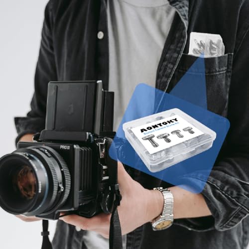 16PCS Camera Screw Set 4 Sizes Stainless Steel 1/4"-20 Slotted Camera Screw Kit Quick Release Plate Mount Screw Tripod Monopod Screw