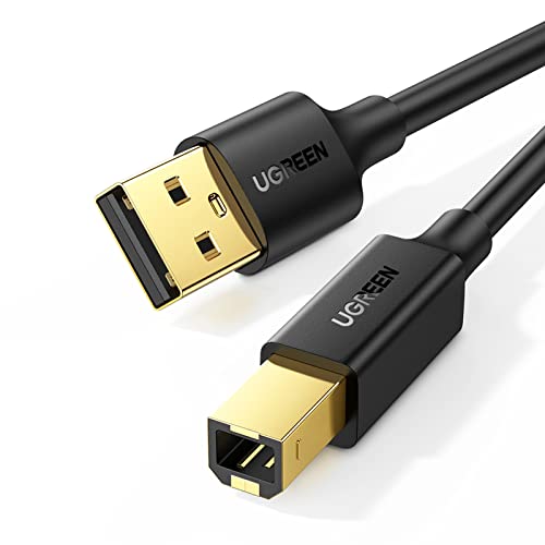 UGREEN USB Printer Cable - USB A to B Cable, High-Speed Printer Cord Compatible with Hp, Canon, Brother, Samsung, Dell, Epson, Lexmark, Xerox, Piano, Dac, and More 10 FT - size: 10FT
