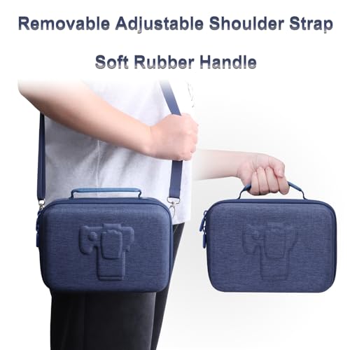 Camera Case Bag Compatible with Canon EOS Rebel T7/R50/R6 Mark II/R100/R50 V/T6/R8/R10/R5 Mark II/RP/R7/5D Mark IV/SL3/R5/T100 DSLR Camera, Len and Tripod with 4 Dividers and Shoulder Strap, Navy Blue - color: Navy Blue, size: Small