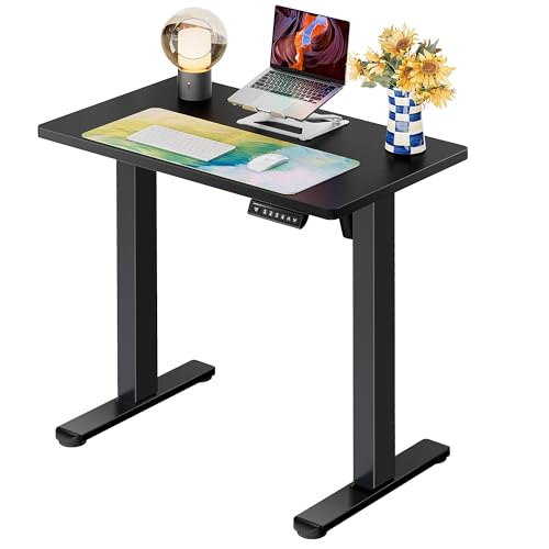 ErGear Height Adjustable Electric Standing Desk, 32 x 19 Inches Sit Stand up Desk, Memory Computer Home Office Desk, Black - color: Black, size: 31.5 X 18.9 Inches
