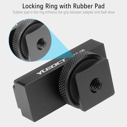 2in1 Finder Mounting Adapter 11mm 20-21mm Picatinny Dovetail Rail w 1/4" Hole for Finderscope Guide Scope Red Dot Reflex Sight Mount DSLR Camera Hotshoe Coldshoe Hot Cold Shoe (Updated Version)