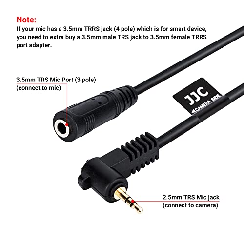 JJC 3.5mm Female to 2.5mm Male Microphone Audio Cable Mic Adapter for Fuji Fujifilm X-T30 II X-T30 X-T20 X-T10 X100VI X100V X100F X100T X-T100 X-PRO3 X-PRO2 X-T1 X-E3 X-E2S X-E2 X-E1 and XF10 Camera - size: 3.5mm Female to 2.5mm Male
