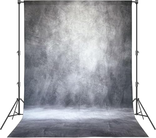 Abstract Professional Photography Backdrop for Portrait Photo Props Booth Background Photoshoot Studio with Polyester Fabric Roller Pocket on Top (8x14ft,Grey,No Stand) - color: Grey, size: 8' x 14'