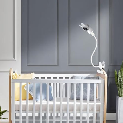 Baby Monitor Mount Holder Compatible with ARENTI 2K Alnanny A4/D3 and Other Baby Monitor Camera with 1/4" Threaded Hole, 16 inches Flexible Clip Mount, Baby Camera Mount Without Tools - color: Cream