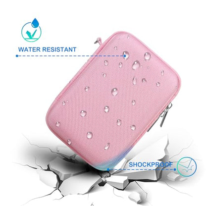 BOVKE Carrying Case for Fujifilm X100VI / X100V / X-E5 Digital Camera, Extra Mesh Pocket for Fuji Camera Accessories Charging Cables, Pink - color: Pink