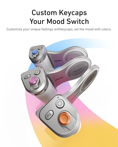 TELESIN Magnetic Imaging Master Grip, Ergonomic DSLR-Style Phone Camera Grip with 3200mAh Battery, Wireless Shutter Button, Custom Colorful Keycaps, Strong Magnetic Hold for iPhone Mag-Safe & Android - color: Pro Shot Imaging Grip