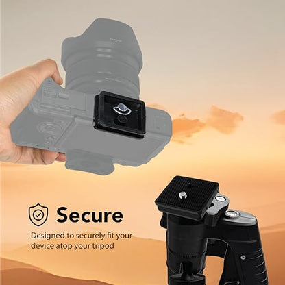 Foto&Tech 2 Pcs 41mm Tripod Quick Release Plate, Camera Mounting Adapter, Replacement Parts for Tripod for Smsnte 1100 2601, Qntray Tripod Mount 1 5/8, Ambco V-0552 V-0554, Snpak 7500 Pro 7500tm 7575i - size: 41mm
