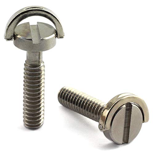 HJ Garden 2pcs 1/4-20 Thread D-Ring Stainless Steel Camera Fixing Screws for Camera Tripod Monopod QR Plate,D Shaft Quick Release Plate Mounting Screw 26mm Length - size: 1/4"-20x26mm