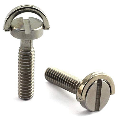 HJ Garden 2pcs 1/4-20 Thread D-Ring Stainless Steel Camera Fixing Screws for Camera Tripod Monopod QR Plate,D Shaft Quick Release Plate Mounting Screw 26mm Length - size: 1/4"-20x26mm