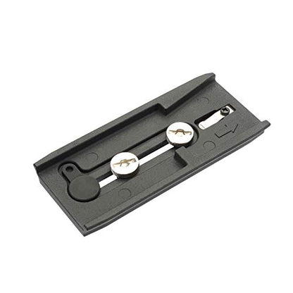 Cayer QR120 Tripod Fluid Head Quick Release Plate Replacement with 1/4 inch and 3/8 inch Mounting Screws for K3 K6 H4 H6 H8 K10 Fluid Head, 501PL Style Plate Replacement