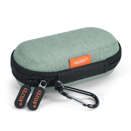 Small Carrying Case for Kardiamobile EKG Monitor - Hard Portable Travel Case Storage Pouch Bag for Apple Airpods, Earpods, Wireless Earbuds, Wired Earbuds, IEM Earphone, in-Ear Monitor, USB Cable - color: Light Green