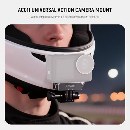 NEEWER Action Camera Accessories Kit Compatible with DJI Osmo Action 5 Pro/4/3, Cold Shoe Mount, Quick Release Magnetic Mount & Ball Head Adapter, AC011+AC012+ AC013, Dark Gray - style: AC011+AC012+AC013
