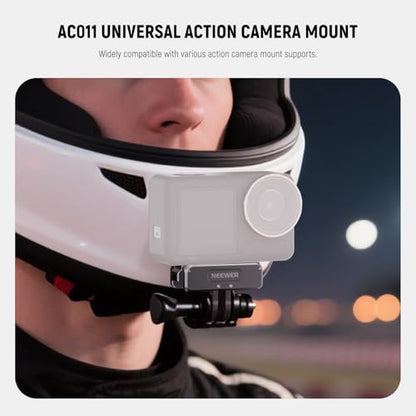 NEEWER Action Camera Accessories Kit Compatible with DJI Osmo Action 5 Pro/4/3, Cold Shoe Mount, Quick Release Magnetic Mount & Ball Head Adapter, AC011+AC012+ AC013, Dark Gray - style: AC011+AC012+AC013