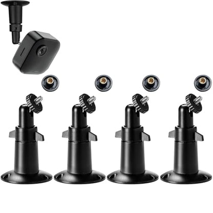 Tonton 4 Pack Blink Outdoor Camera Mount, 360° Adjustable Wall Mount Bracket for Blink Outdoor 4 (4th Gen) / (3rd Gen), Blink XT / XT2, Blink Mini, Universal Camera Wall Mount Holder, Black - size: Wall Mount*4