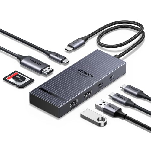 UGREEN Revodok Pro USB C Hub for Laptop 8 in 1 MacBook Docking Station 4K 60Hz HDMI, 100W PD Charging, USB-C & USB-A 10Gbps Data Ports, SD/TF Card Reader for MacBook Neo/Pro/Air, XPS, Thinkpad