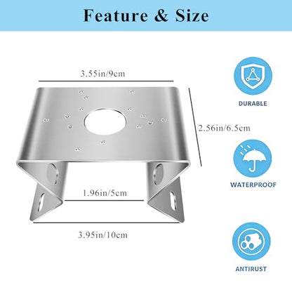 2 Pack Corner Mount Bracket Compatible with eufy Security eufyCam S4, eufy Security Camera C31, eufyCam C37, Eufy PoE Cam S4, Metal Outdoor Adapter Accessories Kits Mounting Bracket for Outdoor Indoor