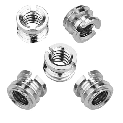 Camera 1/4"-20 to 3/8"-16 Reducer Bushing Convert Screw Adapter for Monopod, Tripod, Ballhead, Stand and Video Light DSLR SLR (10 Pack) - color: 1/4 to 3/8 -silver
