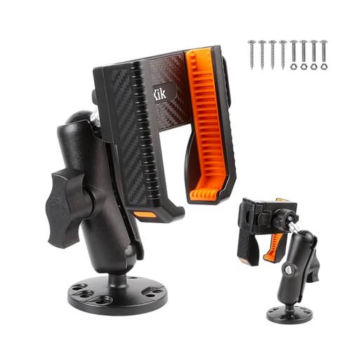xik Phone Mount Holder for Boat Kayak Car Truck UTV - Round AMPS Base, [1s Lock & Release][360° Adjustable], Fits 4.7"-7.2" Phones, Heavy Duty, Wall Mount - style: Medium style