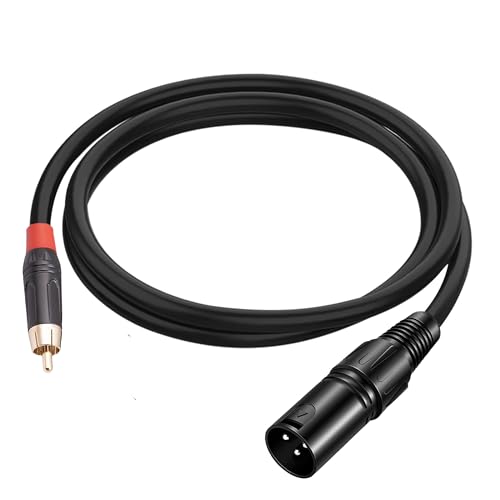 XLR to RCA Adapter Cable, 3-pin XLR Male to RCA Male Audio Cable Connector (3FT) - color: XLR Male to RCA Male Cable