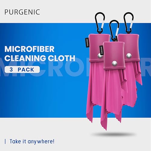 Microfiber Cloth & Glasses Wipes (3 Pack) Lens & Glasses Cleaning Cloth - Eyeglass Cleaner - Camera Lenses & Gadget Delicate Screens - Pink - color: Pink, size: 3 Pack