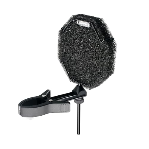 SUUNTOK Microphone Pop Filter, Professional Windscreen Mic Cover for Dia.26-70mm Microphones, Acoustic Mic Shield with Upgraded Thick Sponge, Compatible with AT2020, HyperX QuadCast, Shure SM78 - size: 4.5in Wide