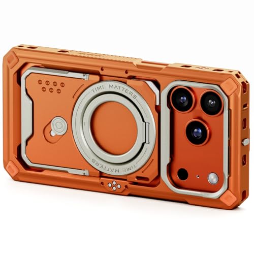 Tilta Khronos Case Compatible with iPhone 17 Pro - Orange | Snap in Design | Locking Clamp for Secure Mounting | Passthrough Power | Works with Focus Handles, Cooling Modules, Filters - color: Orange, size: iPhone 17 Pro