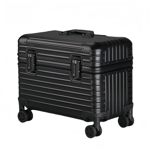 Full Aluminum Rolling Camera Bag 18" Carry on | Detachable wheels, TSA locks, adjustable dividers, lightweight aluminum luggage, fits 17" laptop for commercial photography