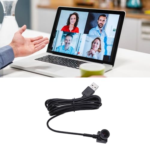 USB Webcam, 1080P Center Cam with Microphone for PC, 2MP HD Pixels, USB Computer Camera Plug & Play, for Video Calls and Conferences