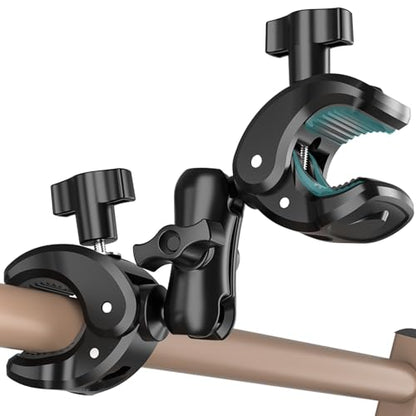 MAGJIEYX Double Clamp Mount, 360°Magic Arm for Umbrella Pole and Chair Monitor Desk Photo Studio Light Stand, Photography Reflector, Strollers, Motorcycle, Flag Holder Moun（8.66in） - size: 8.66in