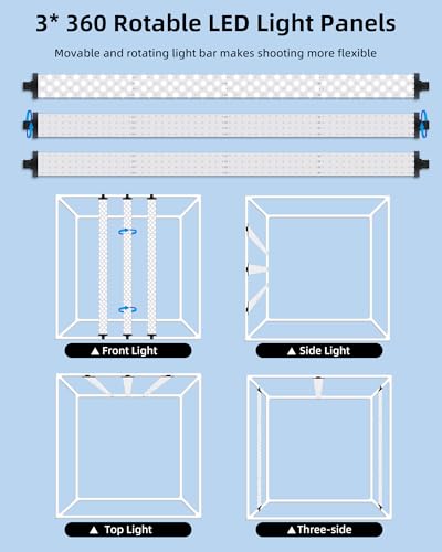 Glendan 32"x32" Light Box Photography, Large Photo Light Box with 3 Light Panels, 792 LED Beads, CRI >95, Professional Photo Booth Shooting Tent Kit with 4 Color Backdrops for Product Photography - size: 32*32 inch